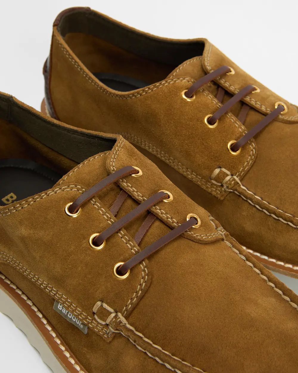 Barbour Scarpe in pelle scamosciata Derby Aydon marroni - Image 2