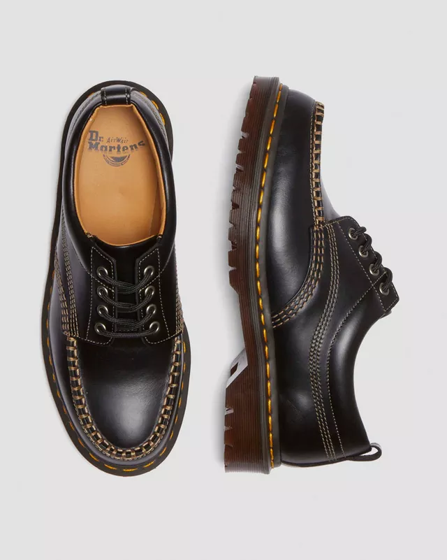 Dr. Martens Scarpe da uomo n pelle Lowell Moc Toe nere - Image 6