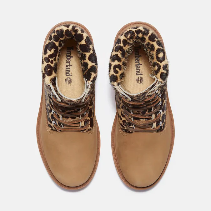 Timberland Scarponcino Leopard 6-Inch Premium da Donna in beige - Image 4