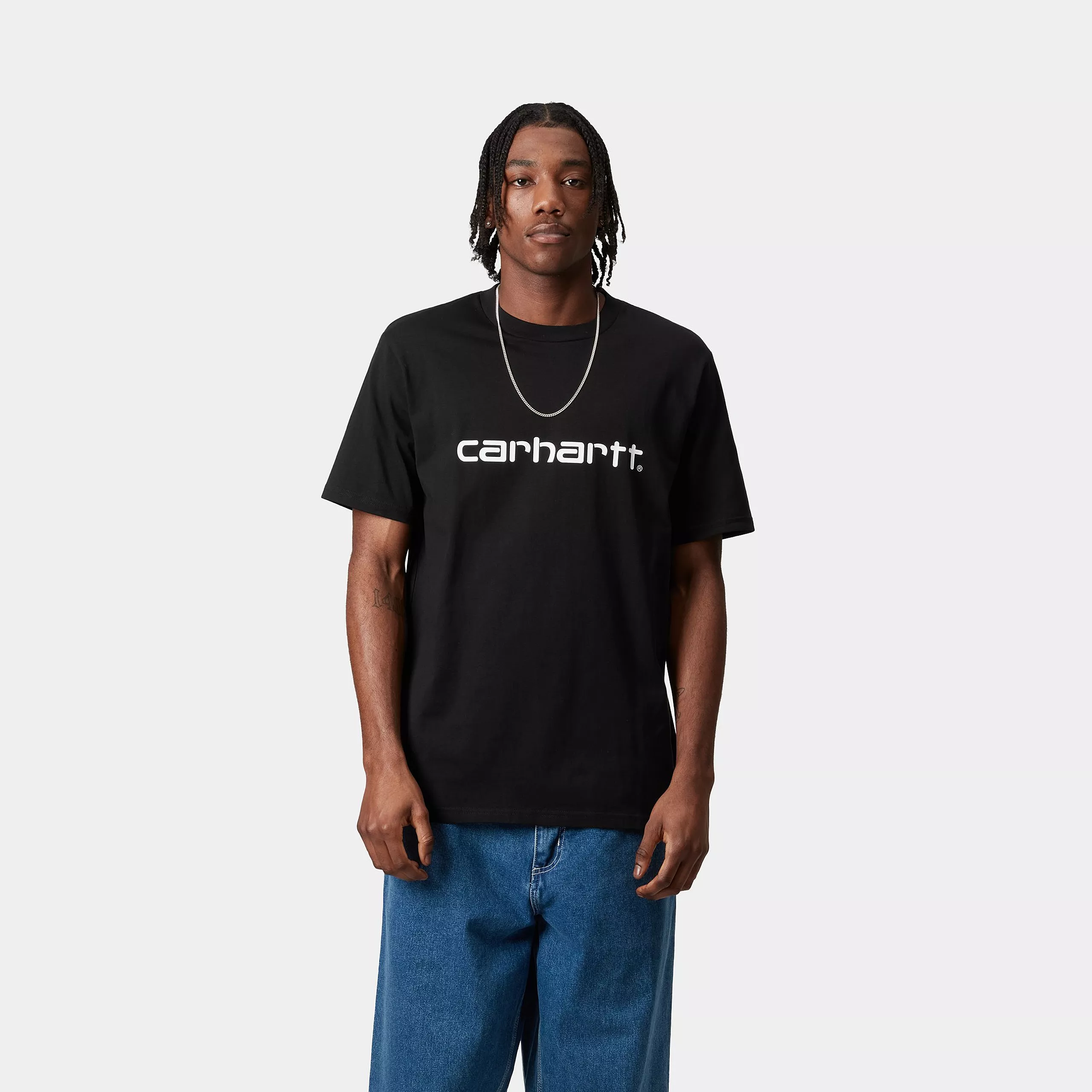Carhartt Wip T-Shirt da uomo manica corta Script nera - Image 2