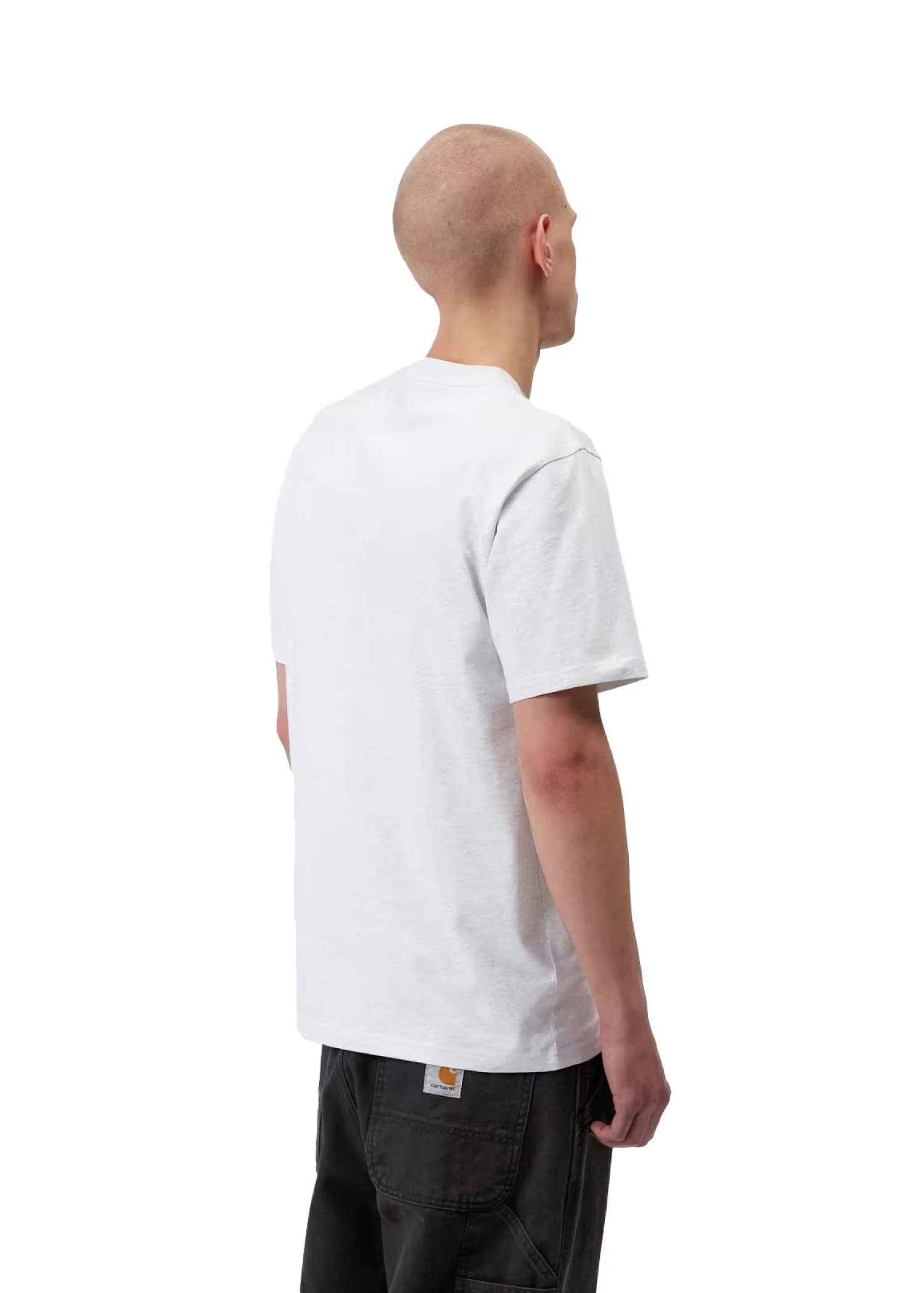 Carhartt Wip T-Shirt da uomo manica corta Script bianca - Image 4