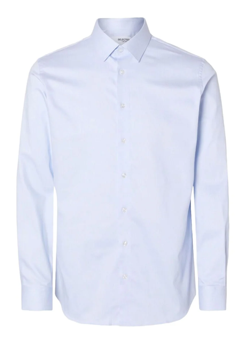 Selected Camicia da uomo Slim Fit celeste 16092939-LBT
