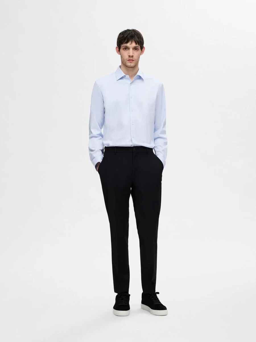 Selected Camicia da uomo Slim Fit celeste 16092939-LBT - Image 4