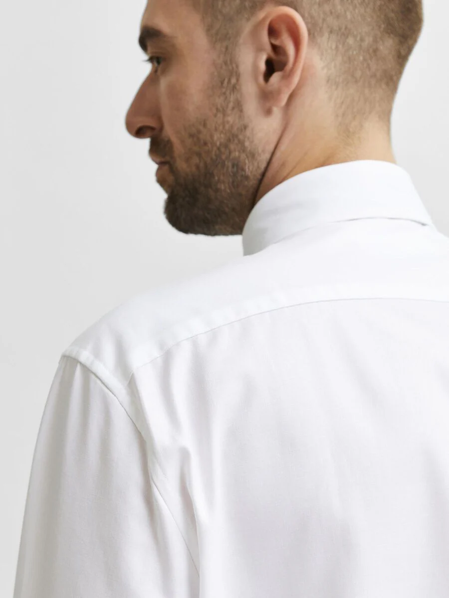Selected Camicia da Uomo manica lunga Slimethan Bianca - Image 4