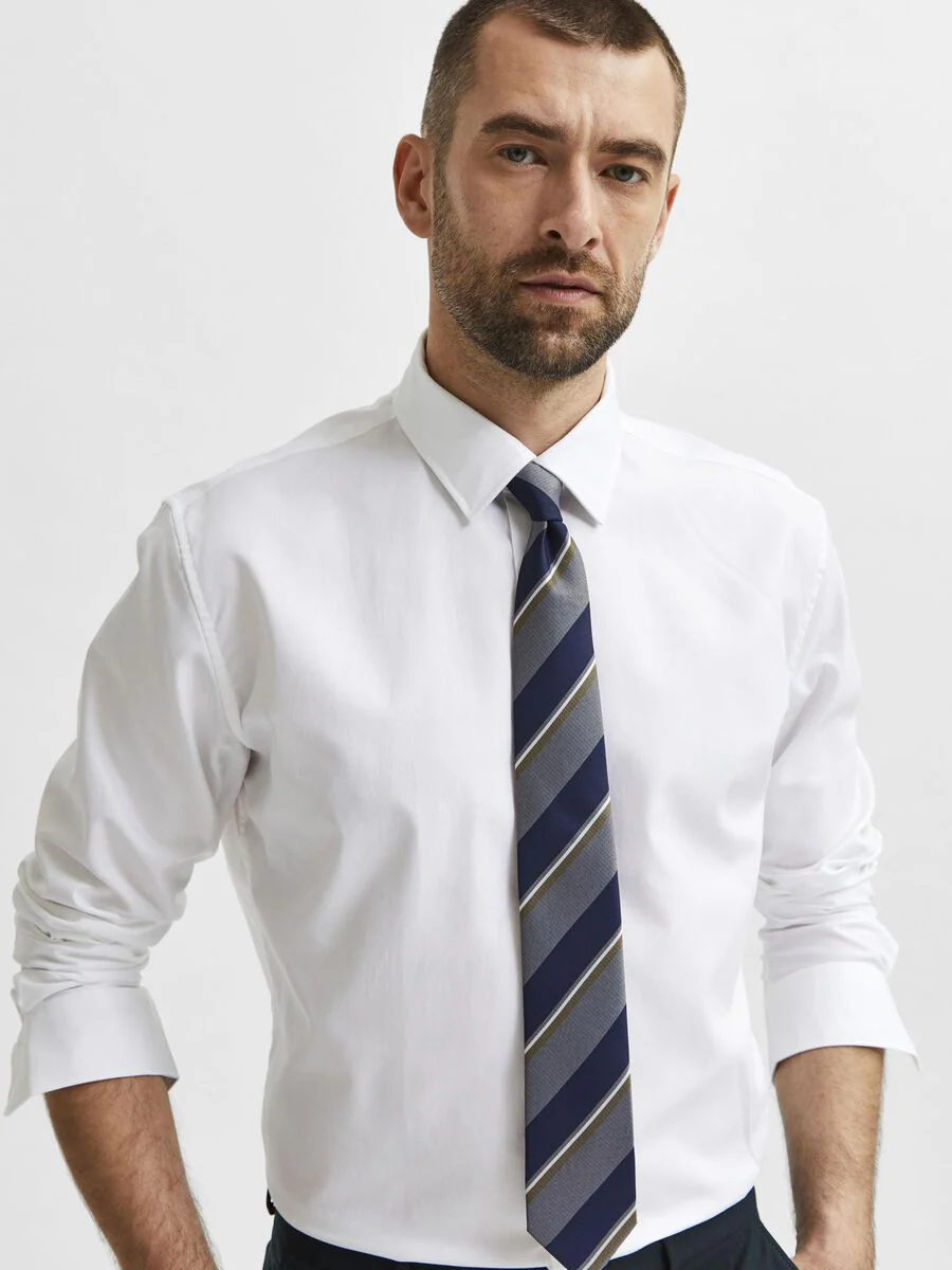 Selected Camicia da Uomo manica lunga Slimethan Bianca - Image 5