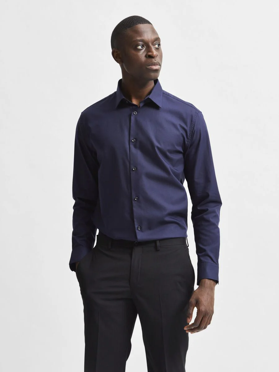 Selected Camicia classica da Uomo Slimethan Blu - Image 2
