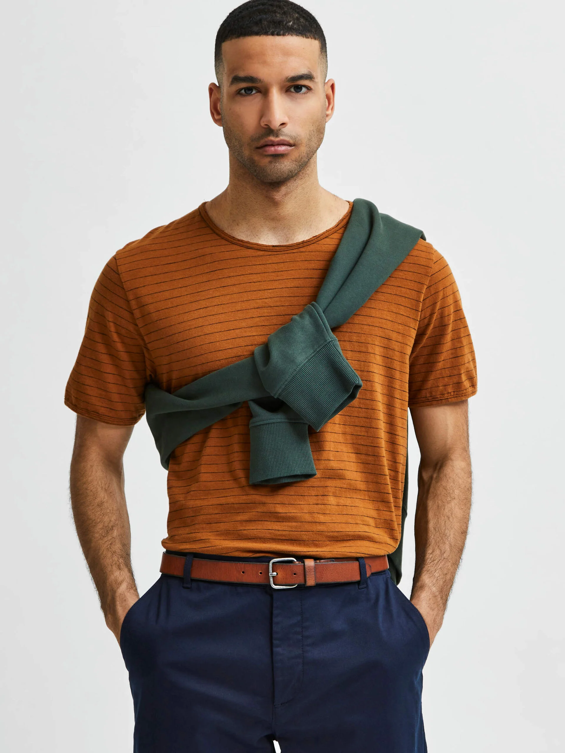 Selected Cintura da Uomo Henry Marrone - Image 2