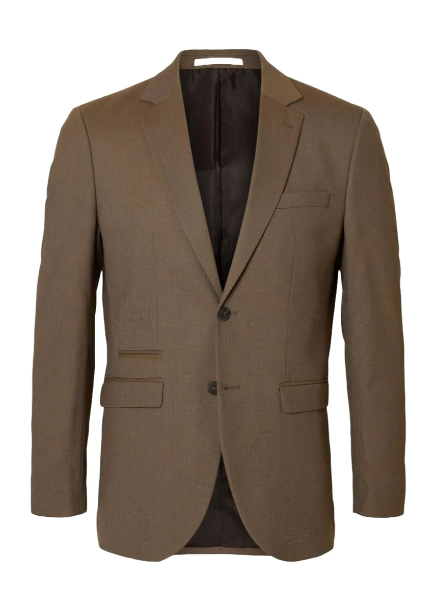 Selected Giacca classica da uomo Neil marroncino