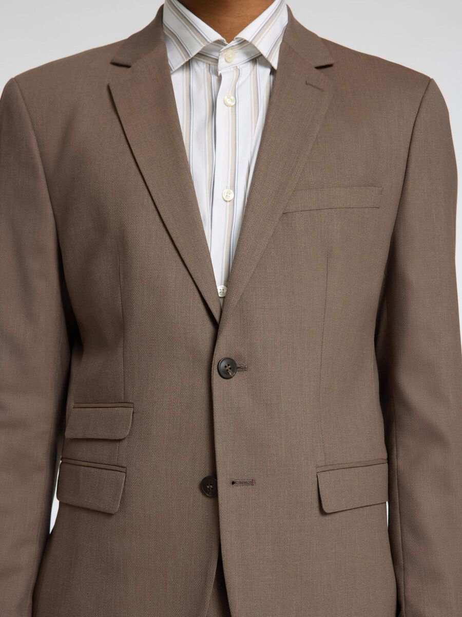 Selected Giacca classica da uomo Neil marroncino - Image 5