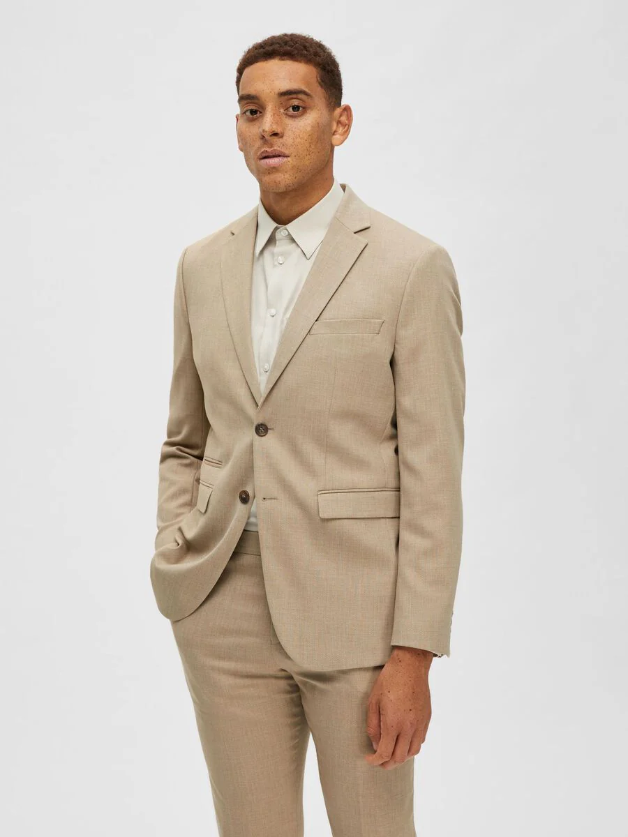 Selected Giacca classica da Uomo Neil Beige - Image 3