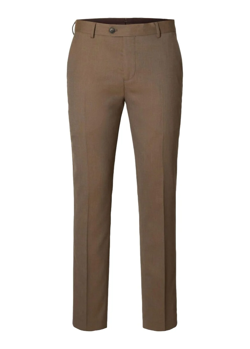 Selected Pantalone classico da uomo Neil marroncino