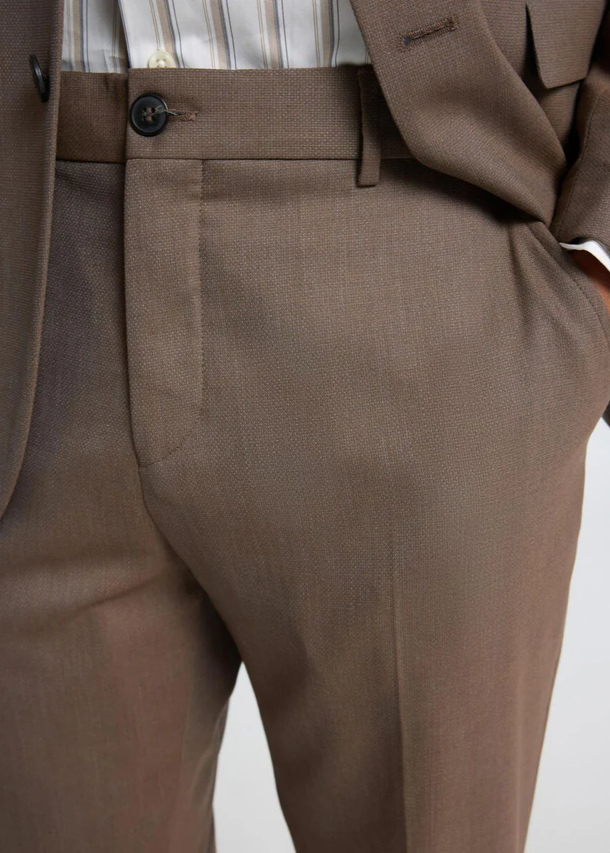 Selected Pantalone classico da uomo Neil marroncino - Image 2
