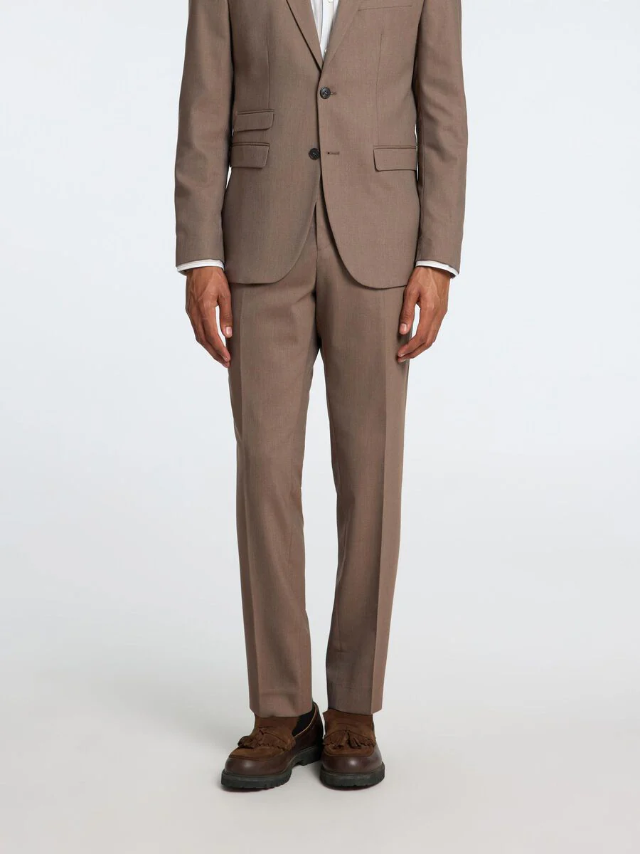 Selected Pantalone classico da uomo Neil marroncino - Image 3