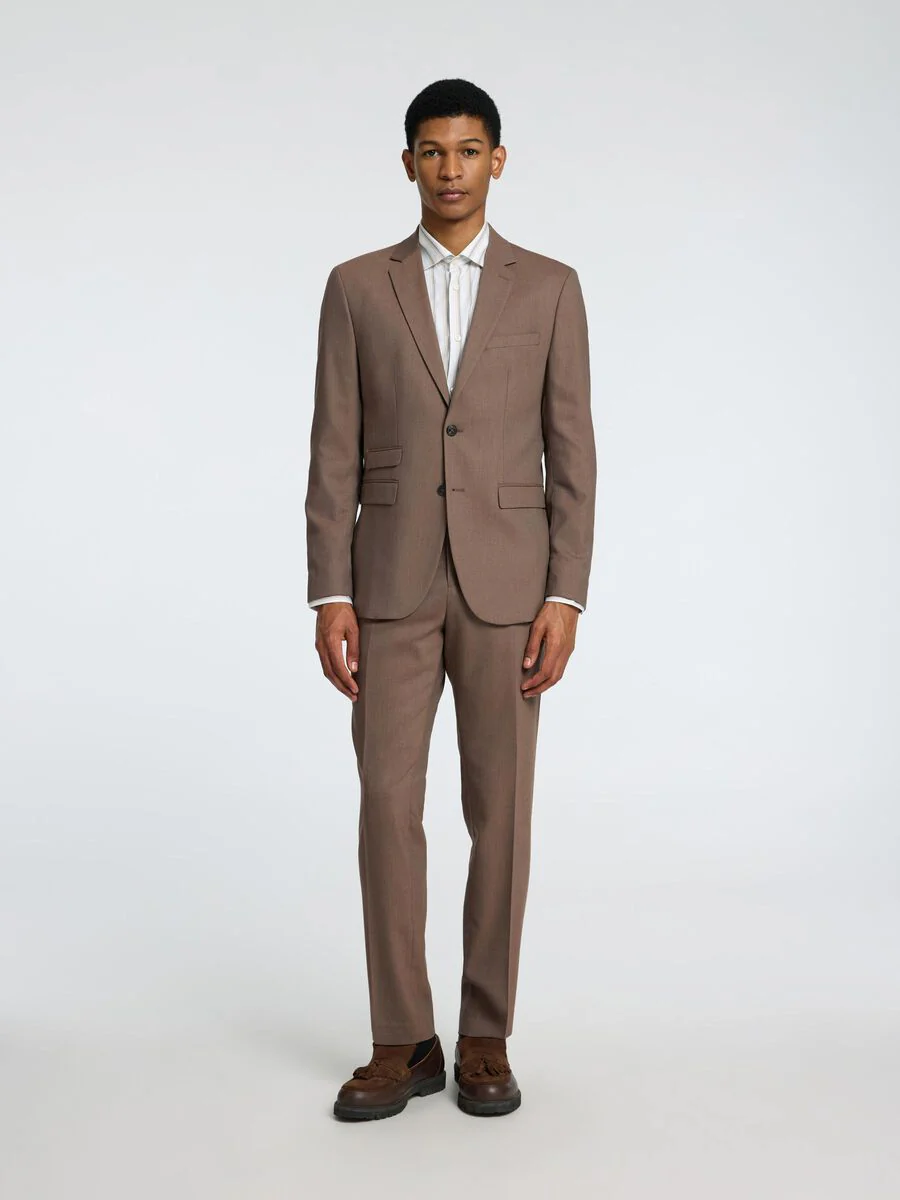 Selected Pantalone classico da uomo Neil marroncino - Image 5