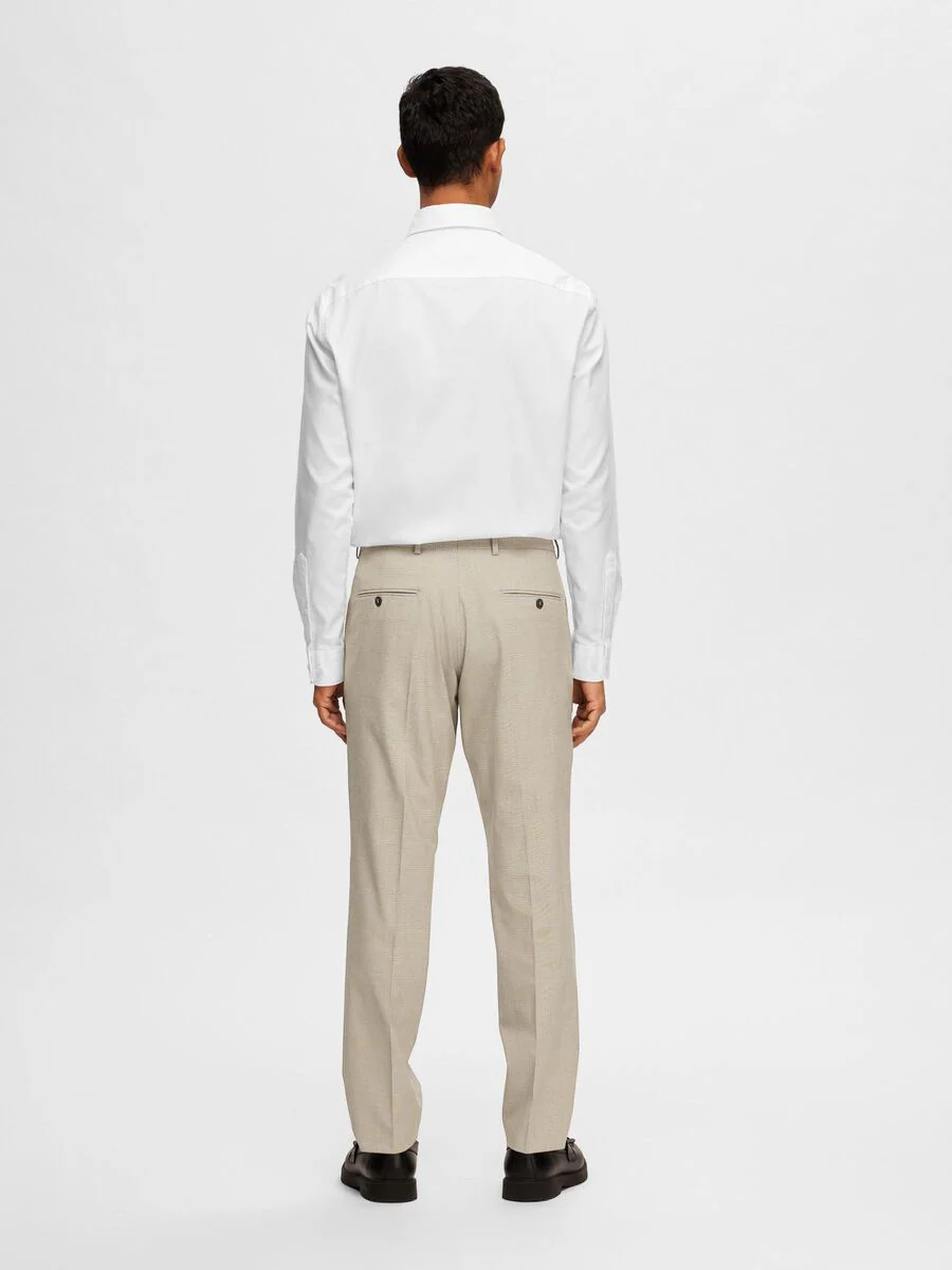 Selected Pantalone a quadri classico da Uomo Liam Beige - Image 3