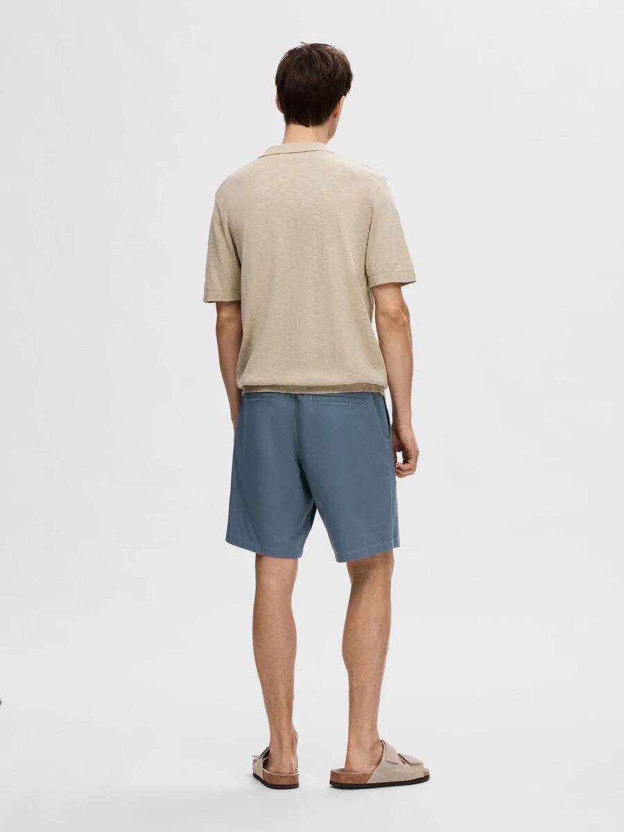 Selected Maglia da Uomo in misto lino  Berg Beige - Image 3
