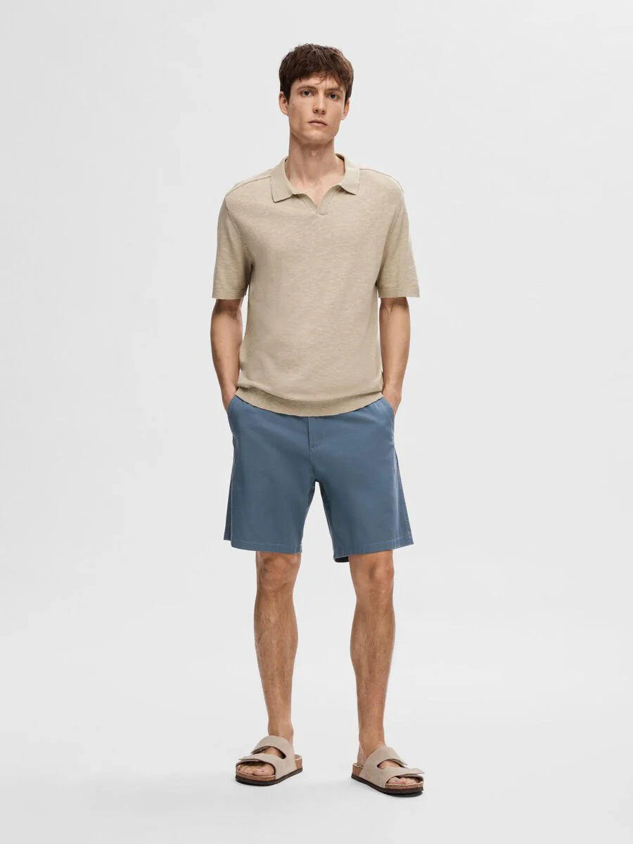 Selected Maglia da Uomo in misto lino  Berg Beige - Image 4