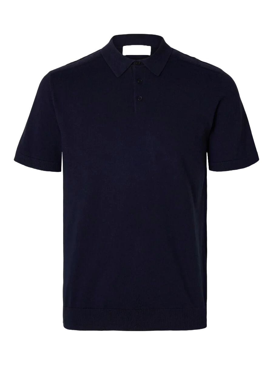 Selected Polo da Uomo manica corta  Berg Blu