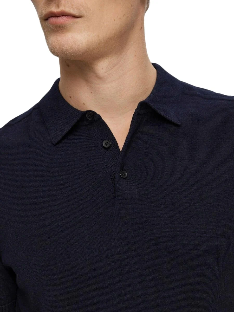 Selected Polo da Uomo manica corta  Berg Blu - Image 2