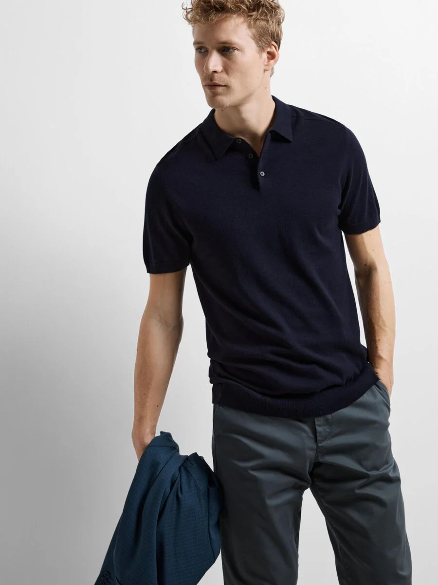 Selected Polo da Uomo manica corta  Berg Blu - Image 5