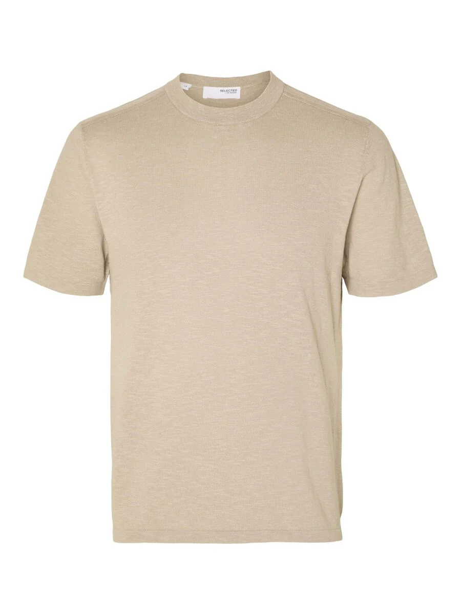 Selected Maglia da Uomo manica corta  Berg Beige