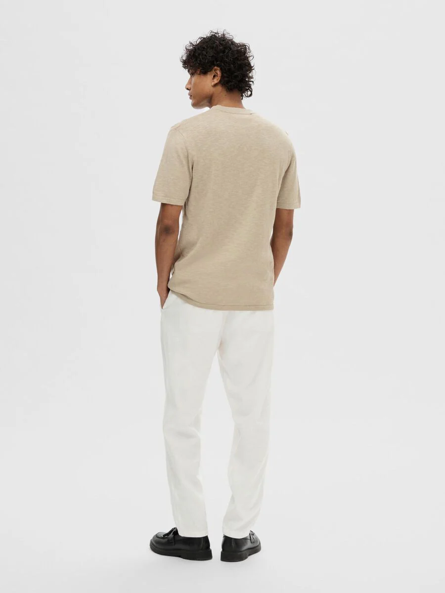Selected Maglia da Uomo manica corta  Berg Beige - Image 3