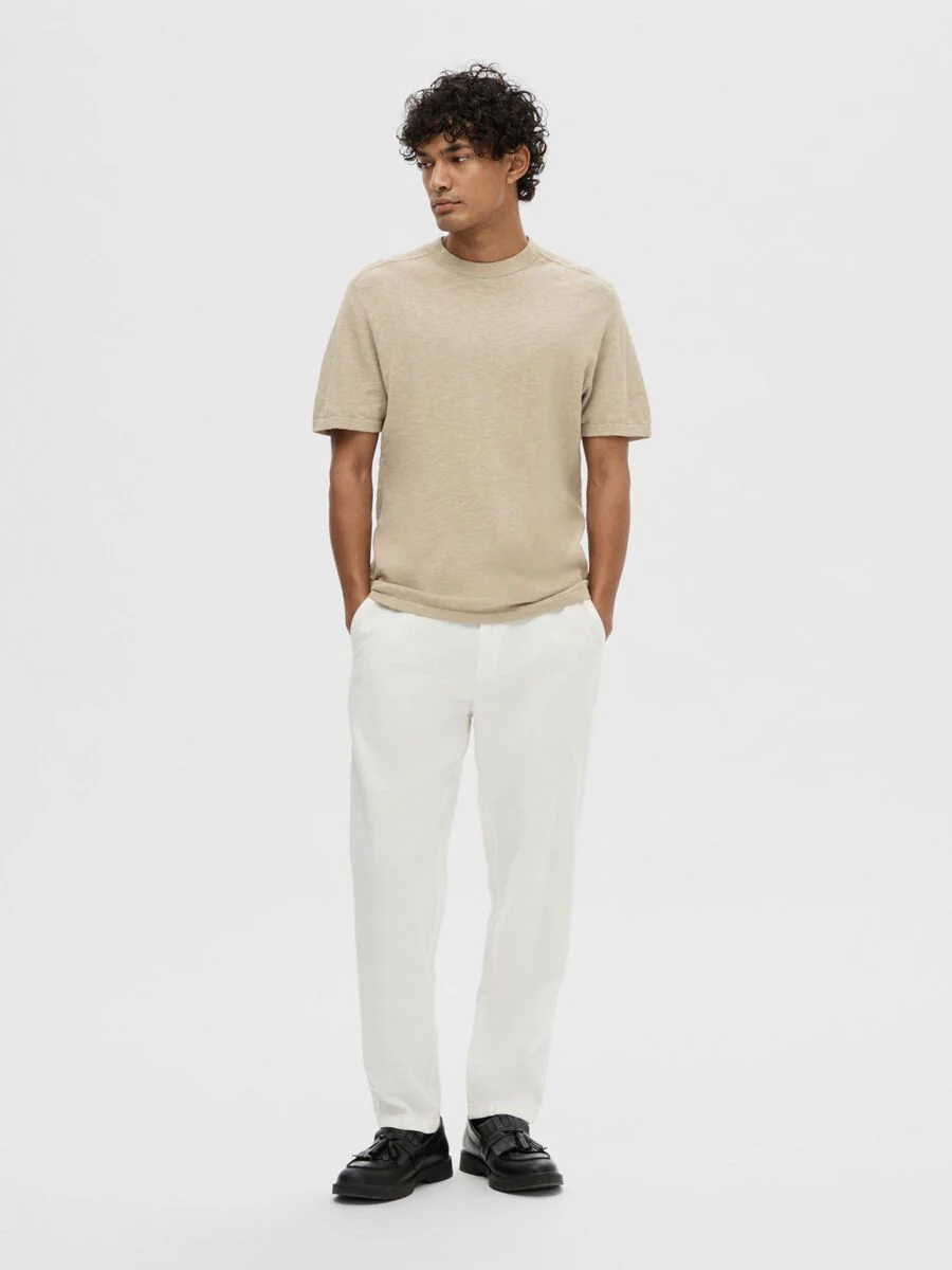 Selected Maglia da Uomo manica corta  Berg Beige - Image 4