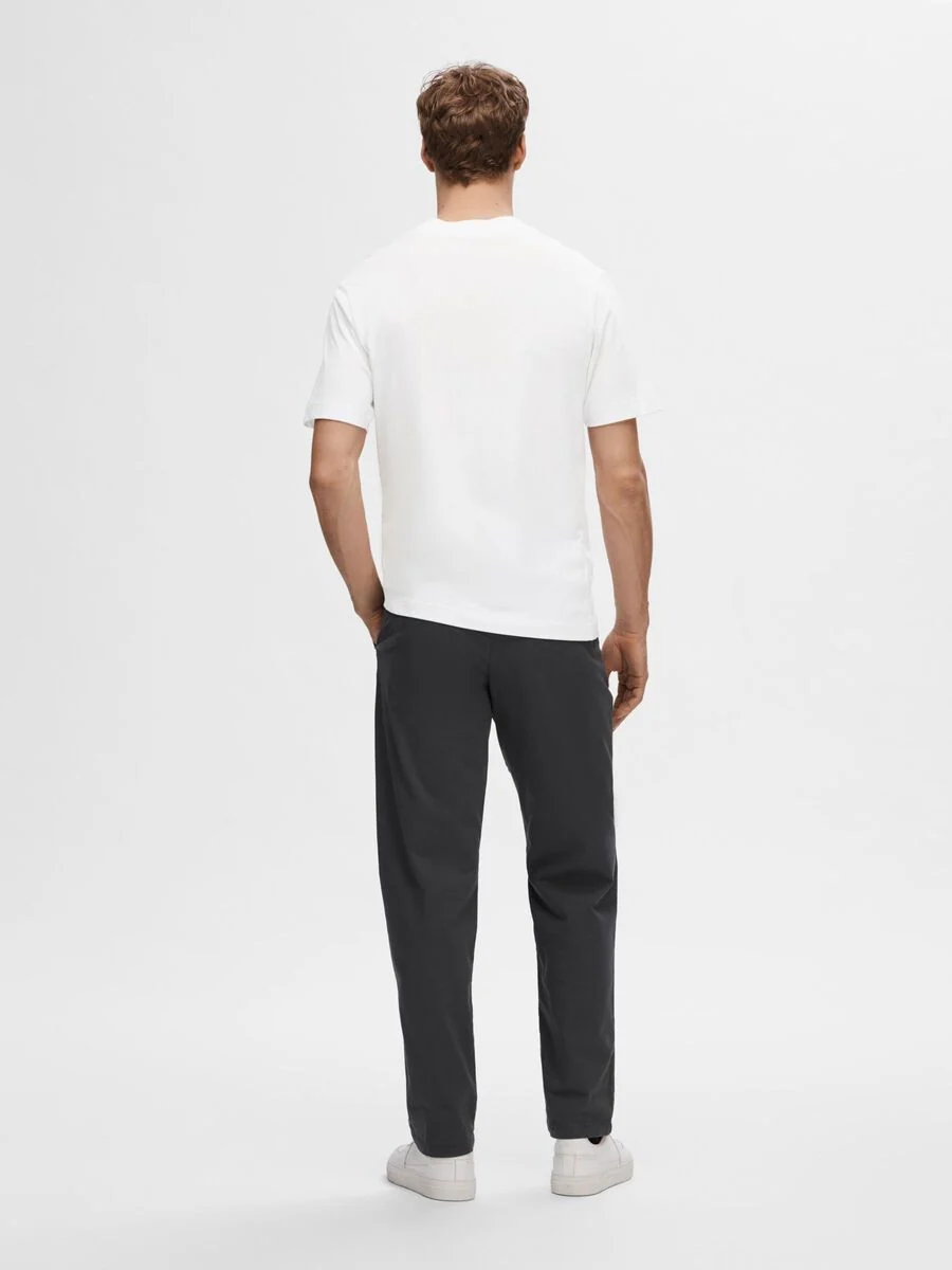 Selected T-Shirt da Uomo manica corta Colman Bianca - Image 3