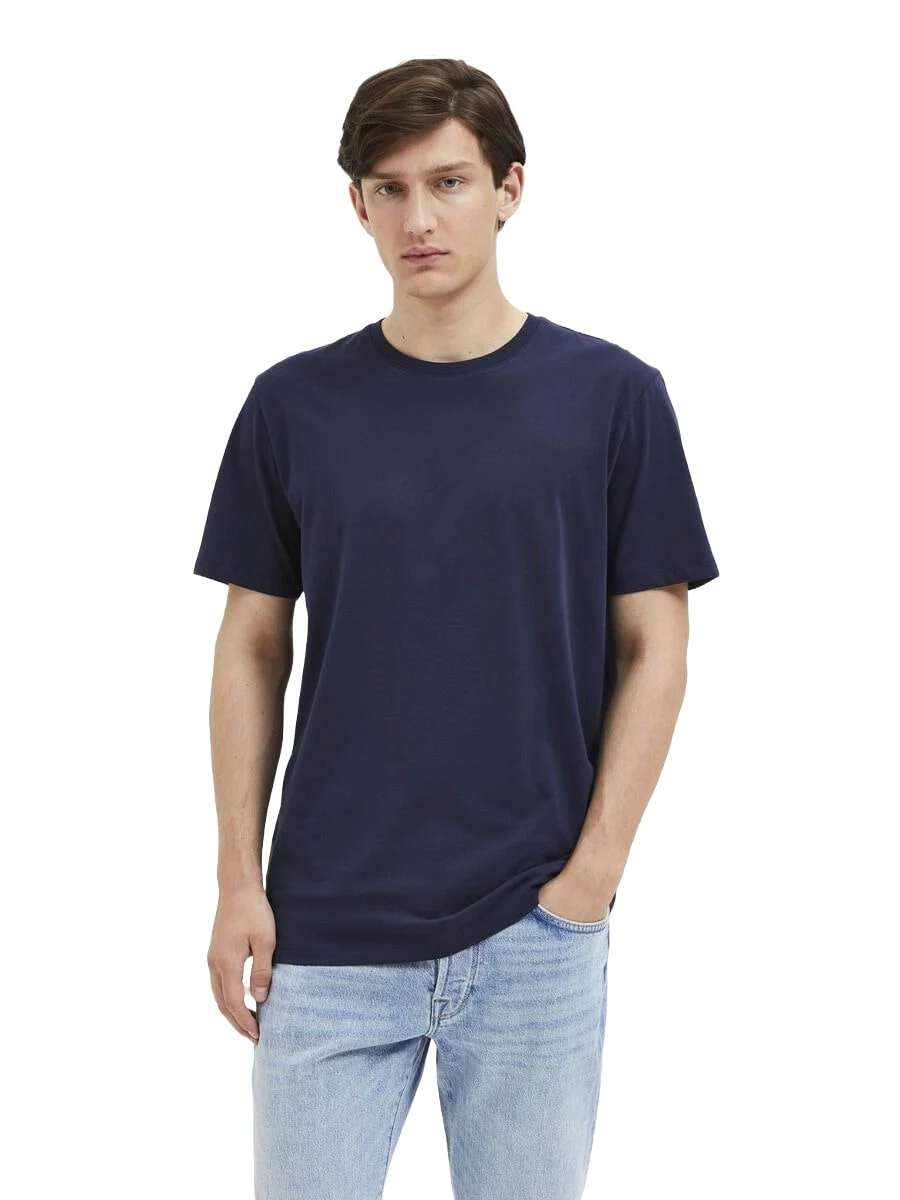 Selected T-Shirt da Uomo manica corta Haspen Blu - Image 2