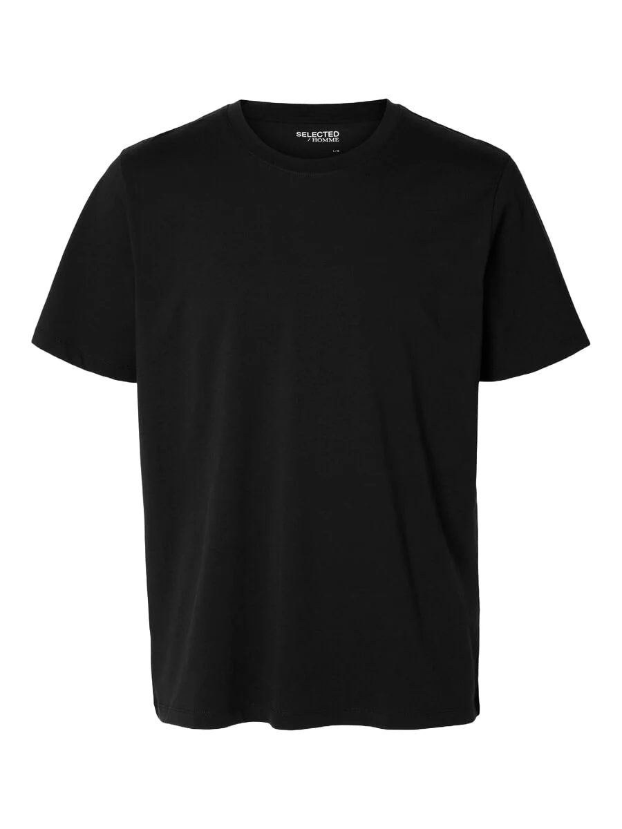 Selected T-Shirt da Uomo manica corta Haspen Nera