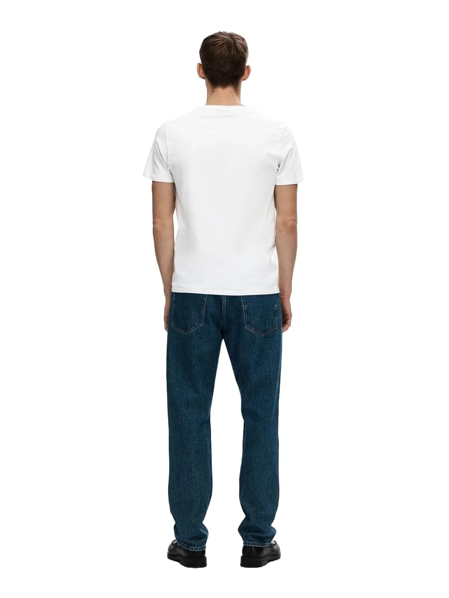 Selected T-Shirt da Uomo manica corta Pima Bianca - Image 2