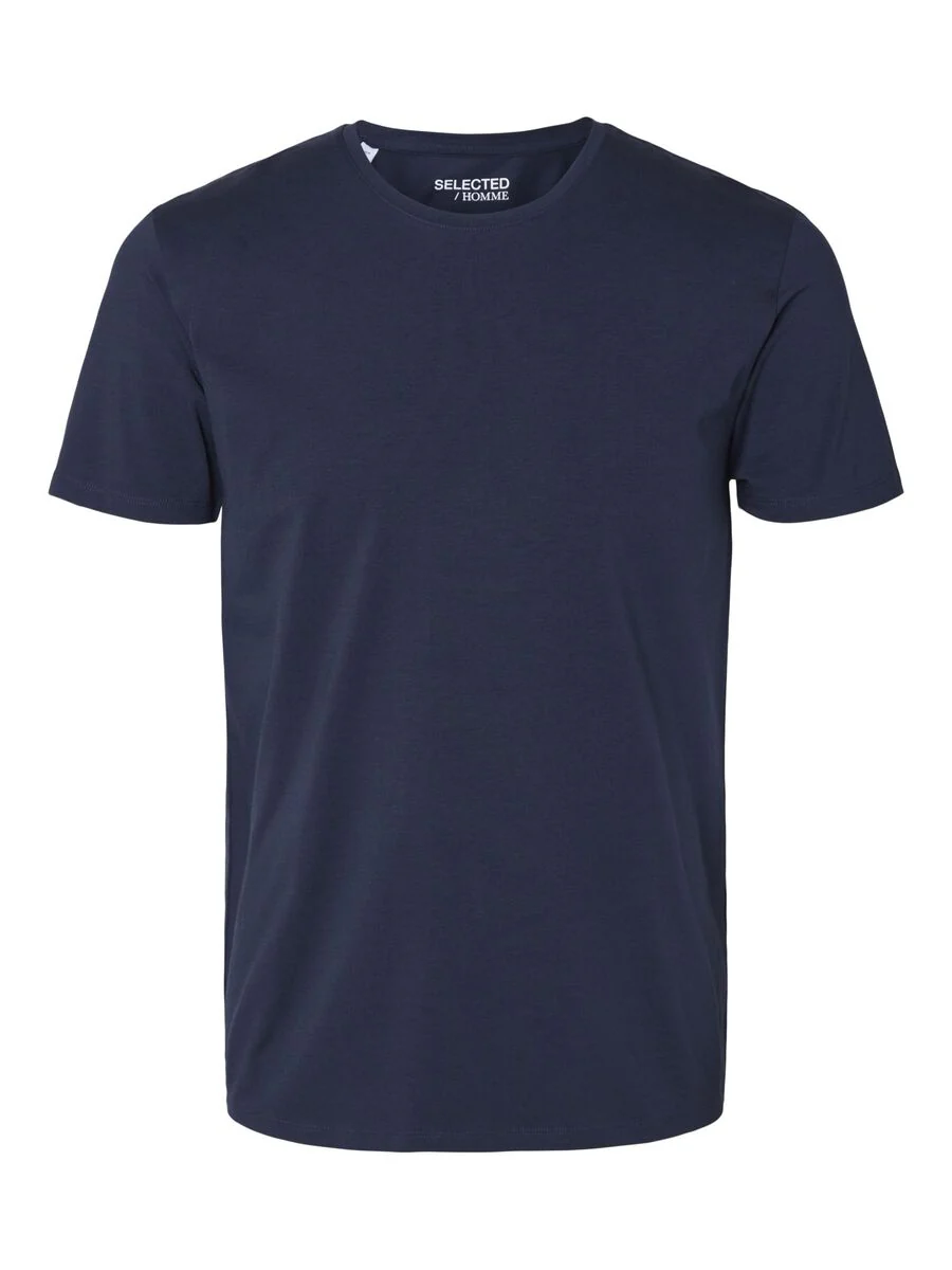 Selected T-Shirt da Uomo manica corta Pima Blu