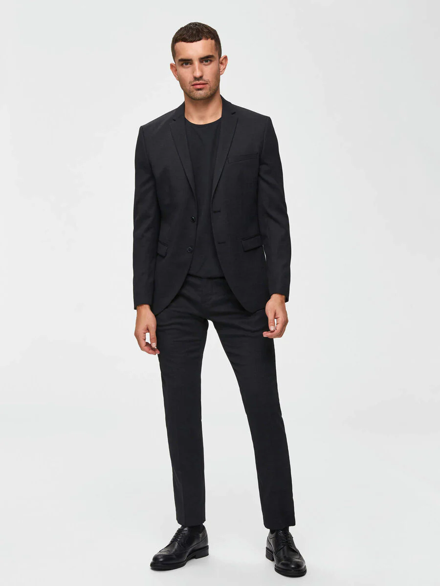 Selected T-Shirt da Uomo manica corta Pima Nera - Image 5