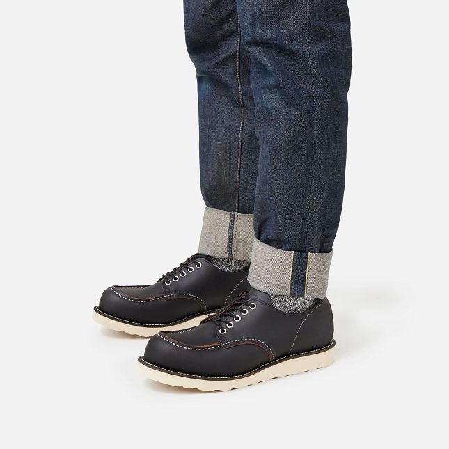 Red Wing Scarpa da uomo in pelle Shop Moc Oxford 8090 nera - Image 3