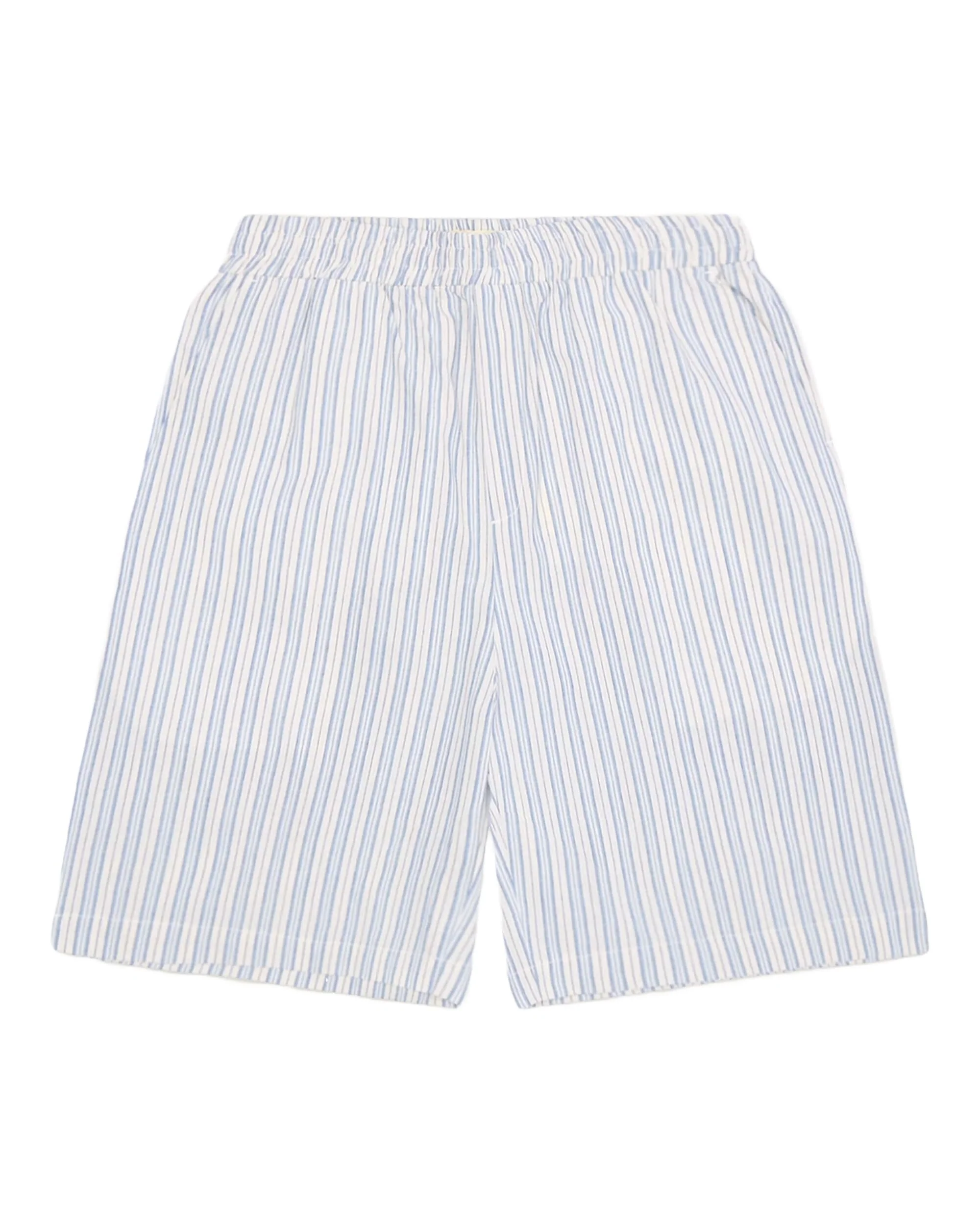 Woodbird Panataloncino a righe in lino da uomo Bommy Stripe