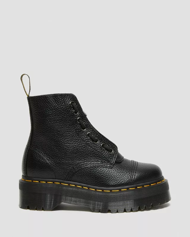 Dr. Martens Stivali da donna platform in nappa lavorata Sinclair neri - Image 6