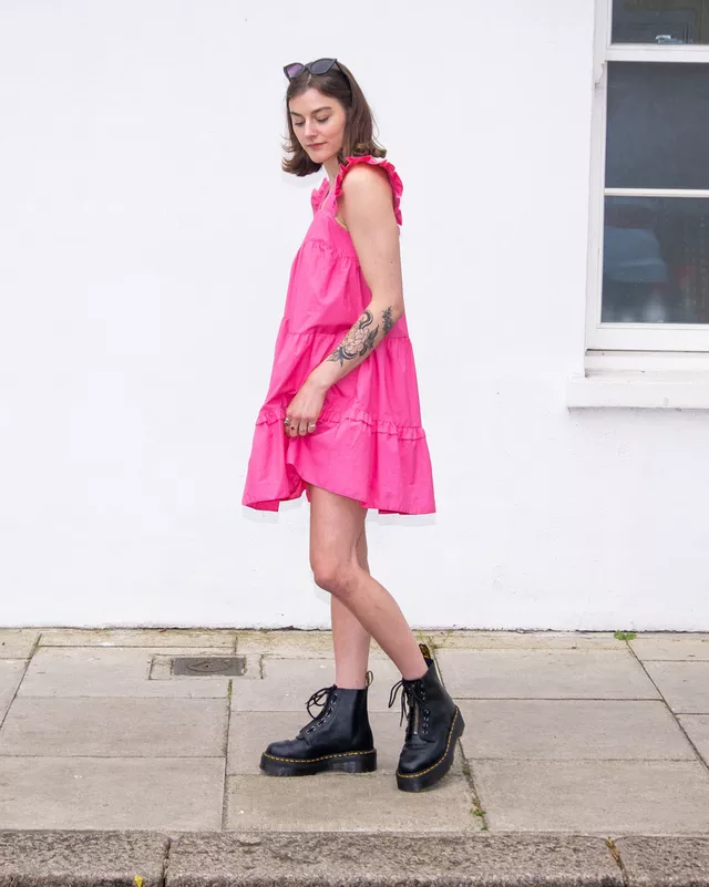 Dr. Martens Stivali da donna platform in nappa lavorata Sinclair neri - Image 9