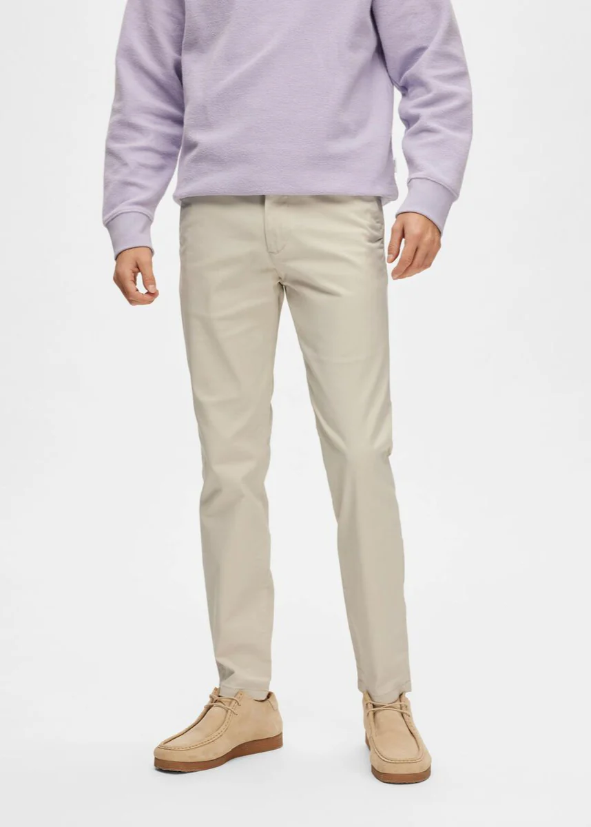 Selected Pantalone da uomo Slim New Miles beige chiaro - Image 2