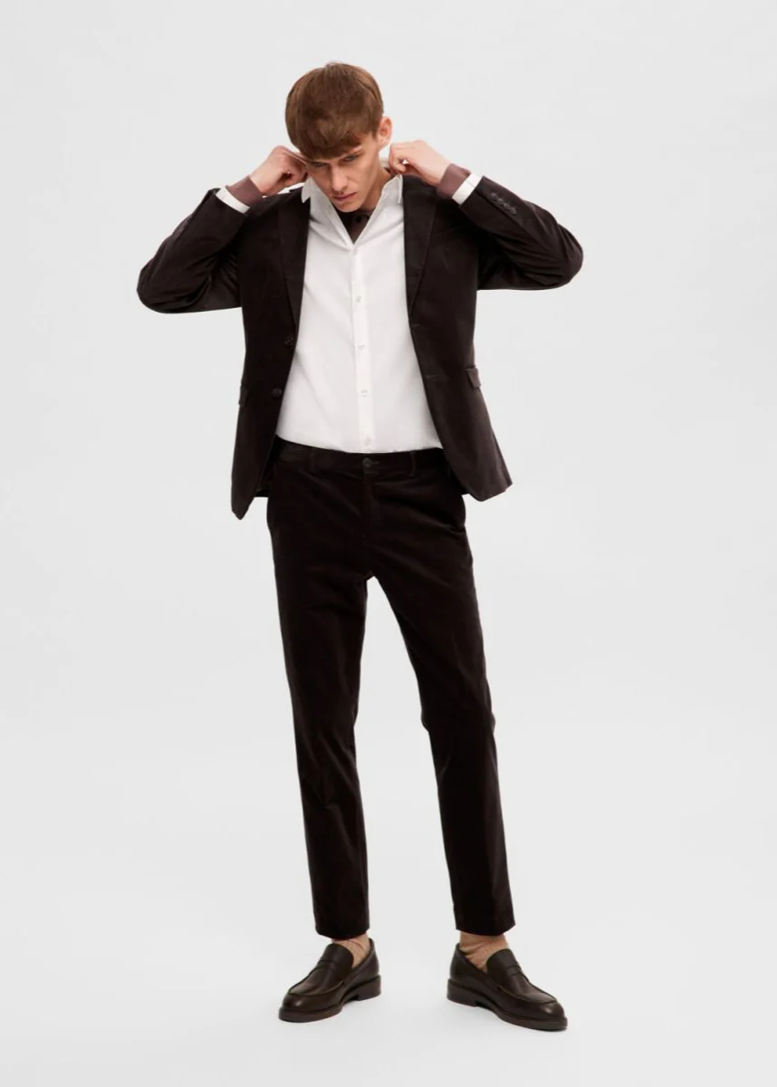 Selected Camicia classica da uomo Slim Travel  bianca - Image 2