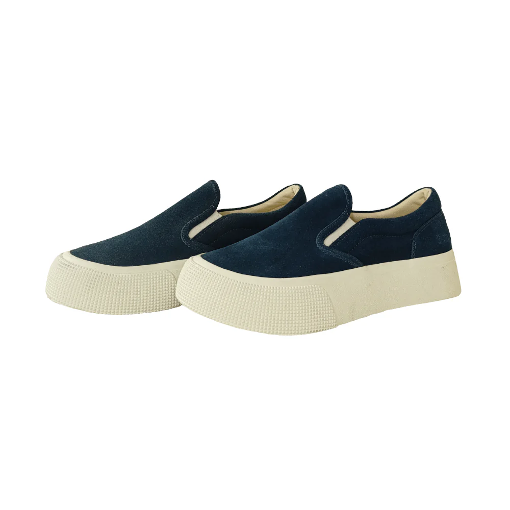 East Pacific Trade Sneakers in camoscio Slipon blu - Image 2