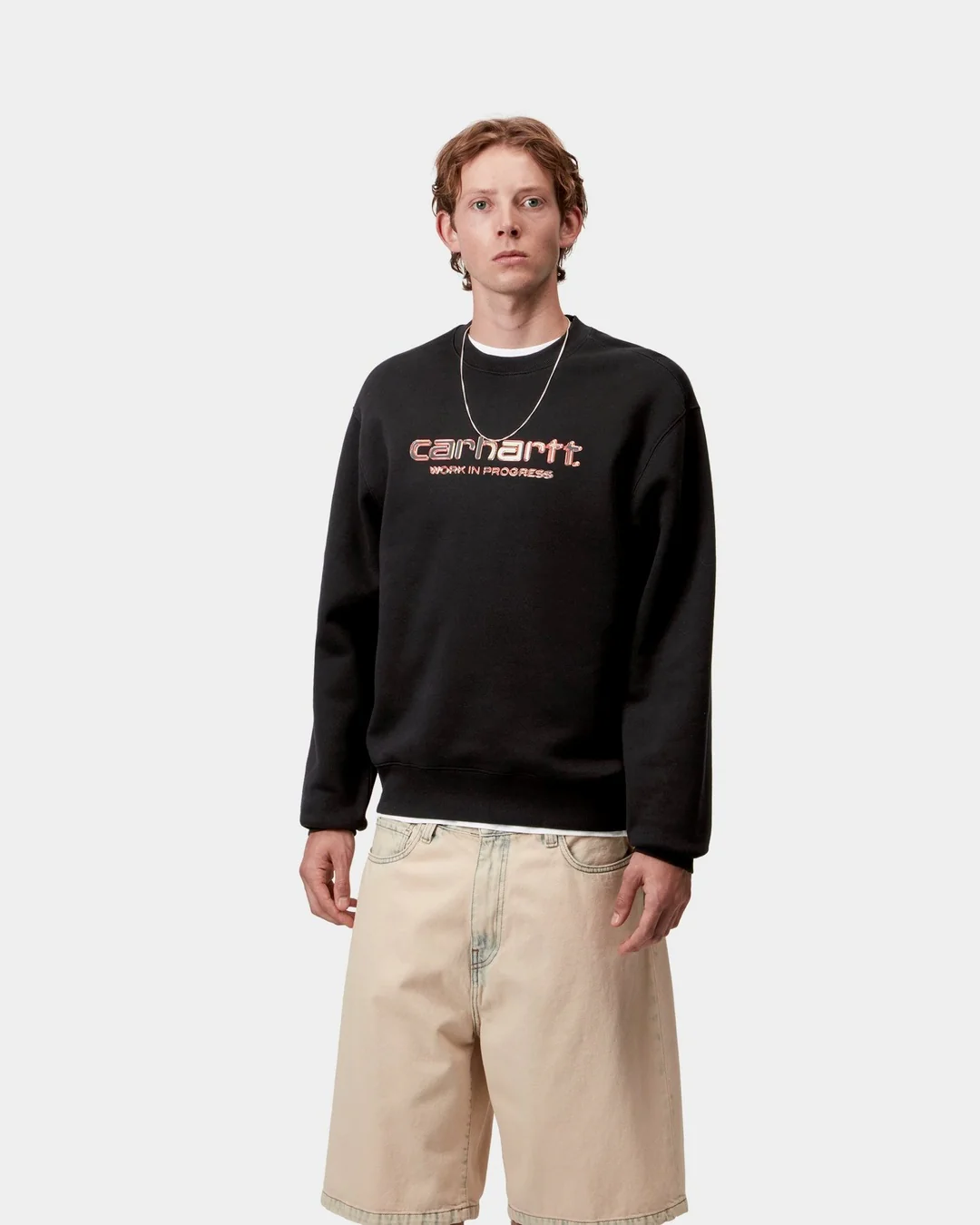 Carhartt Wip Felpa girocollo da uomo Solar Chrome nera - Image 2