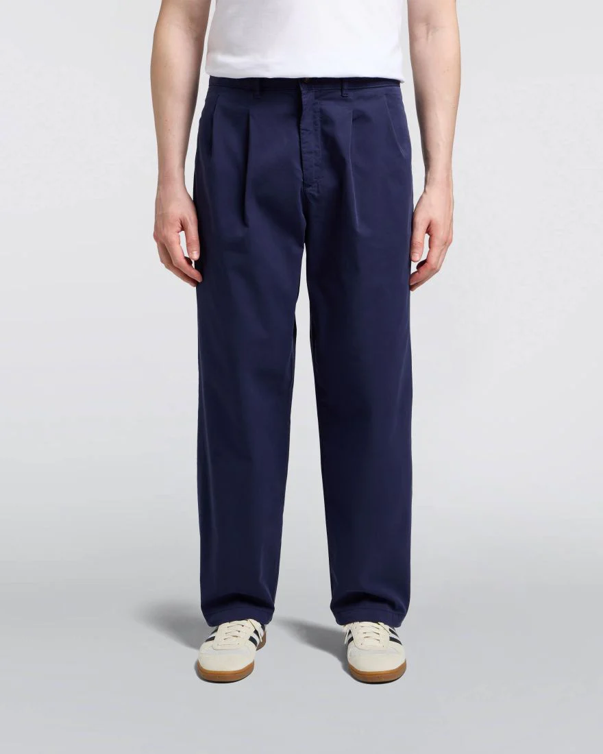 Edwin Pantalone in cotone da uomo Sorren blu - Image 5