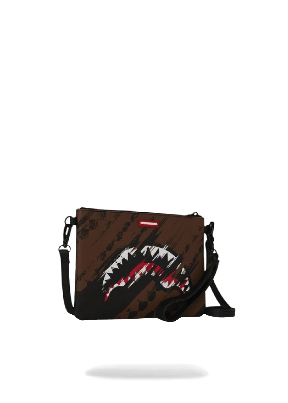 Sprayground Pochette Shark Check marrone - Image 3