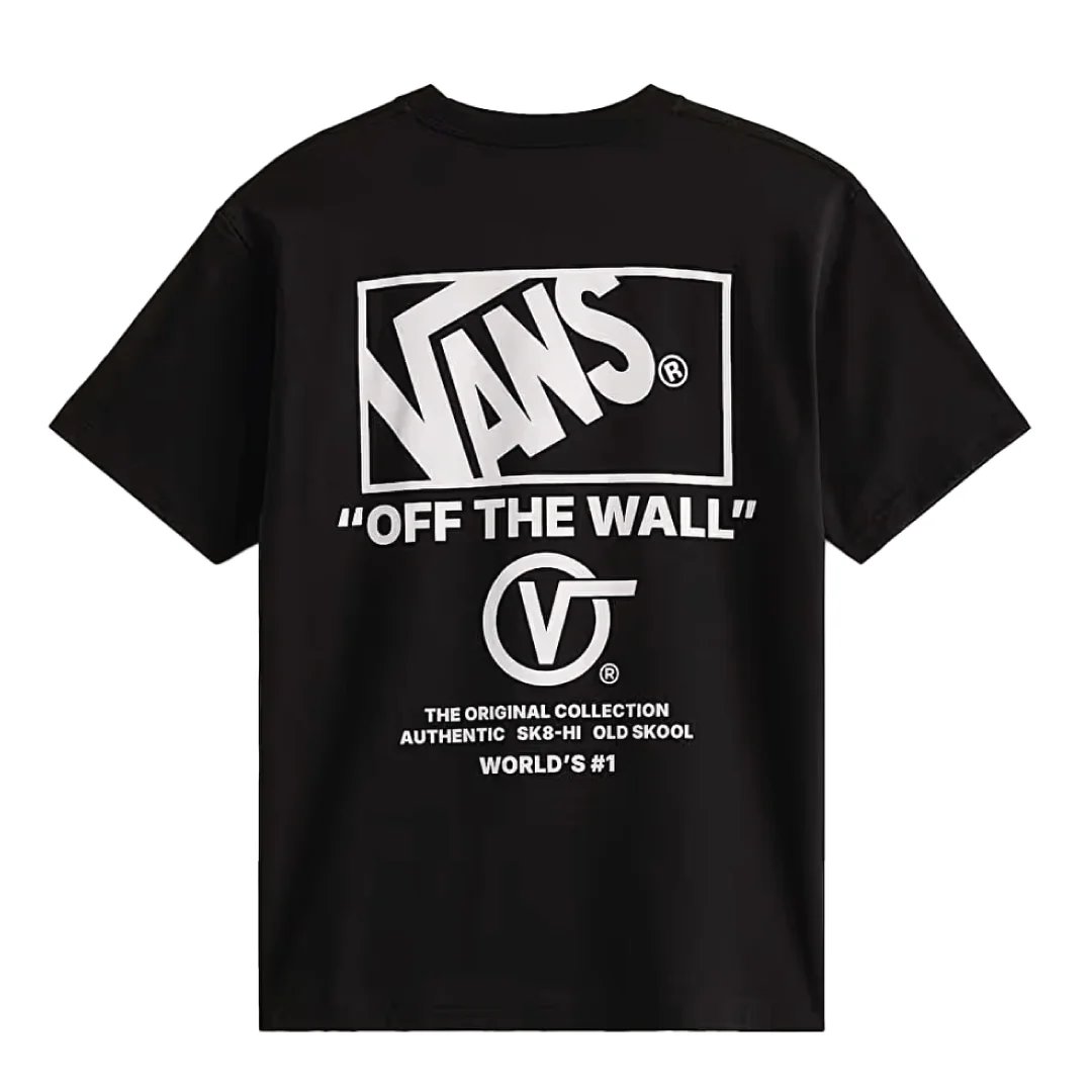Vans T-Shirt da uomo manica corta Stacked nera - Image 2
