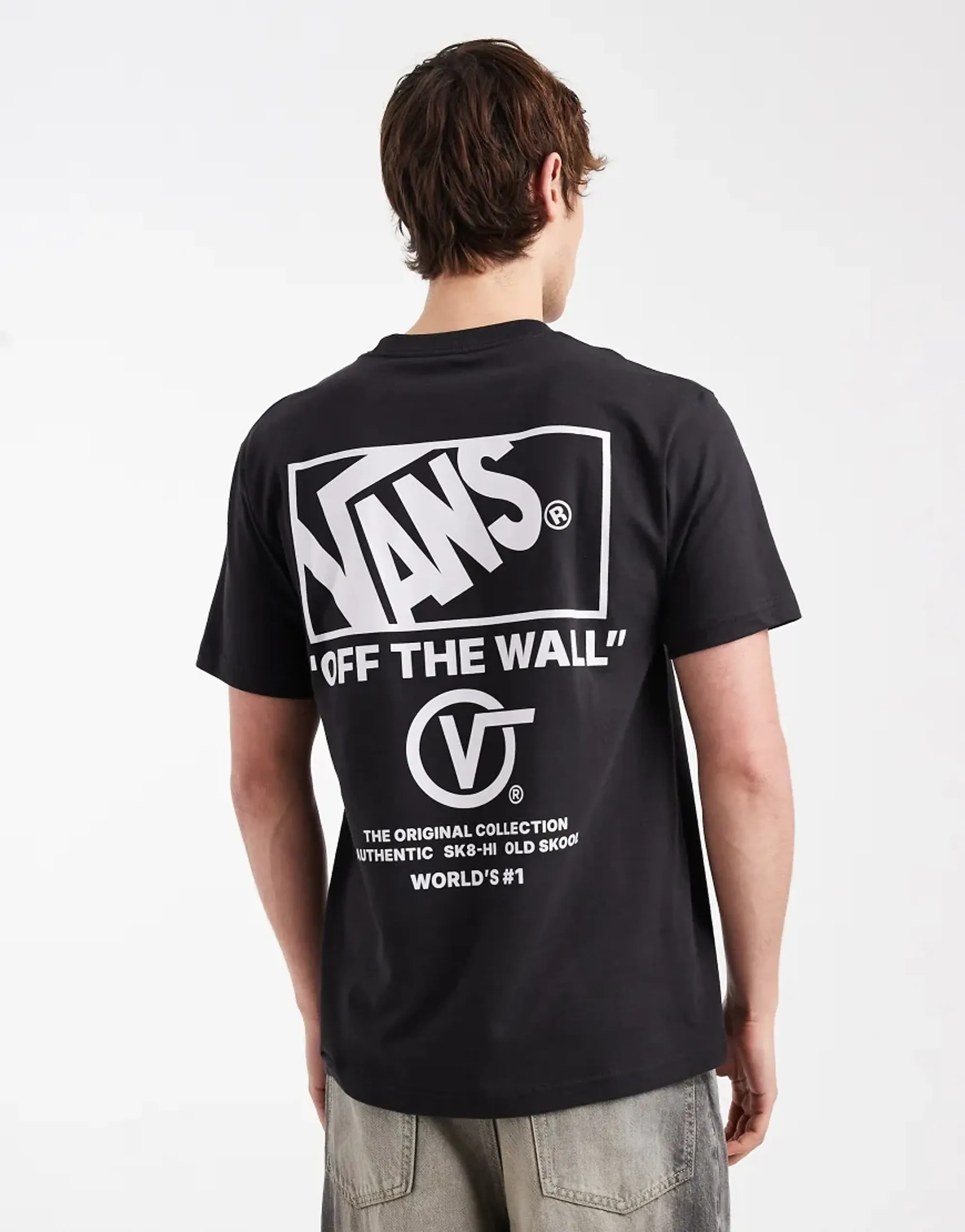 Vans T-Shirt da uomo manica corta Stacked nera - Image 3