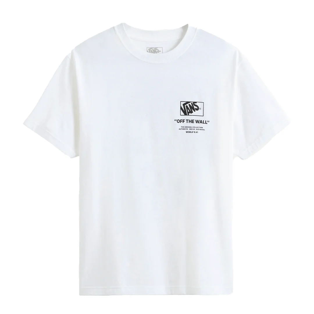 Vans T-Shirt da uomo manica corta Stacked bianca