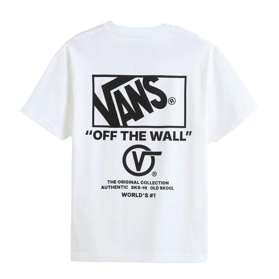 Vans T-Shirt da uomo manica corta Stacked bianca - Image 2