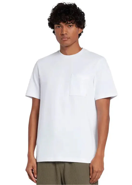 Farah T-Shirt da uomo con taschino Stacy Pocket bianca