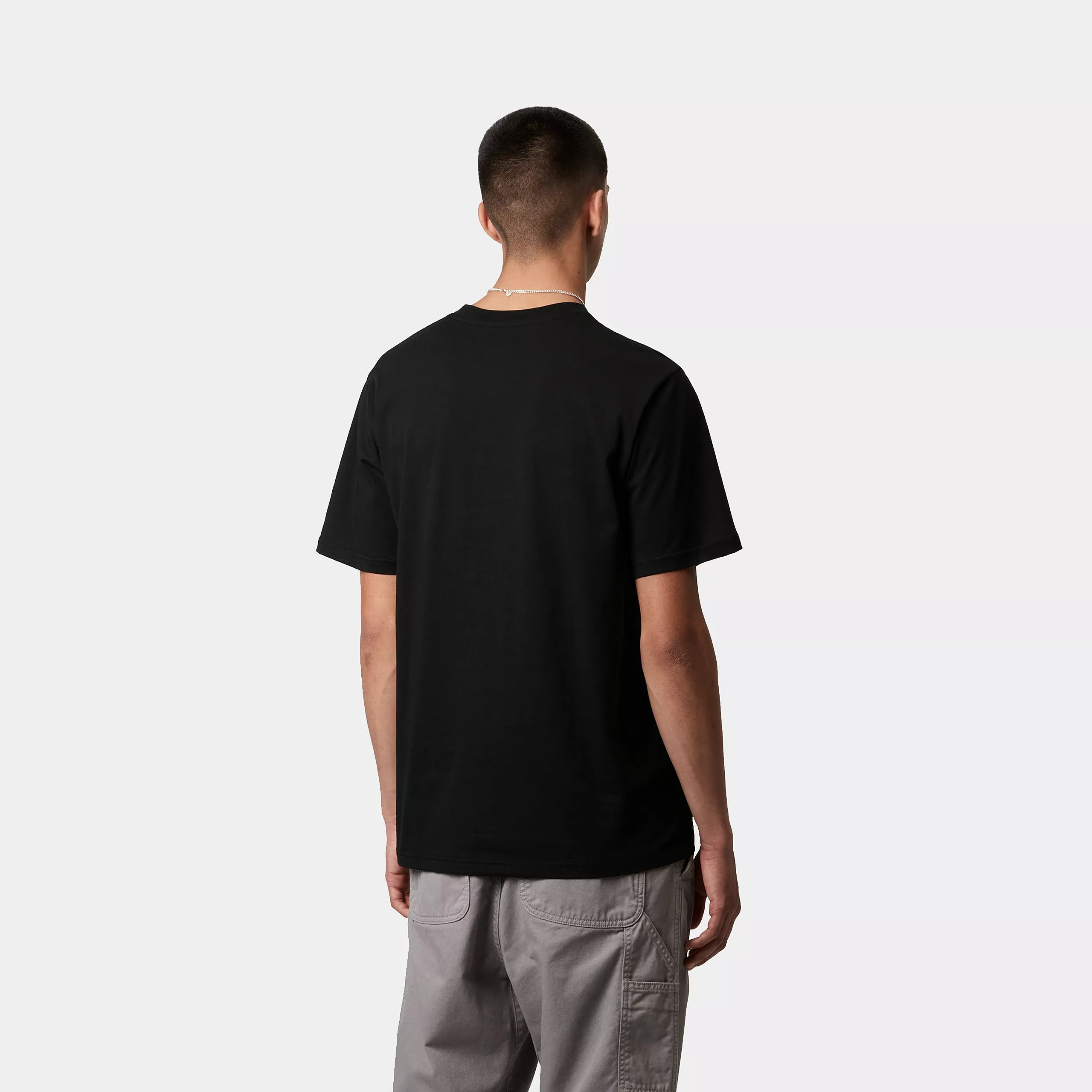 Carhartt Wip T-Shirt da uomo manica corta Standard Crew nera - Image 3