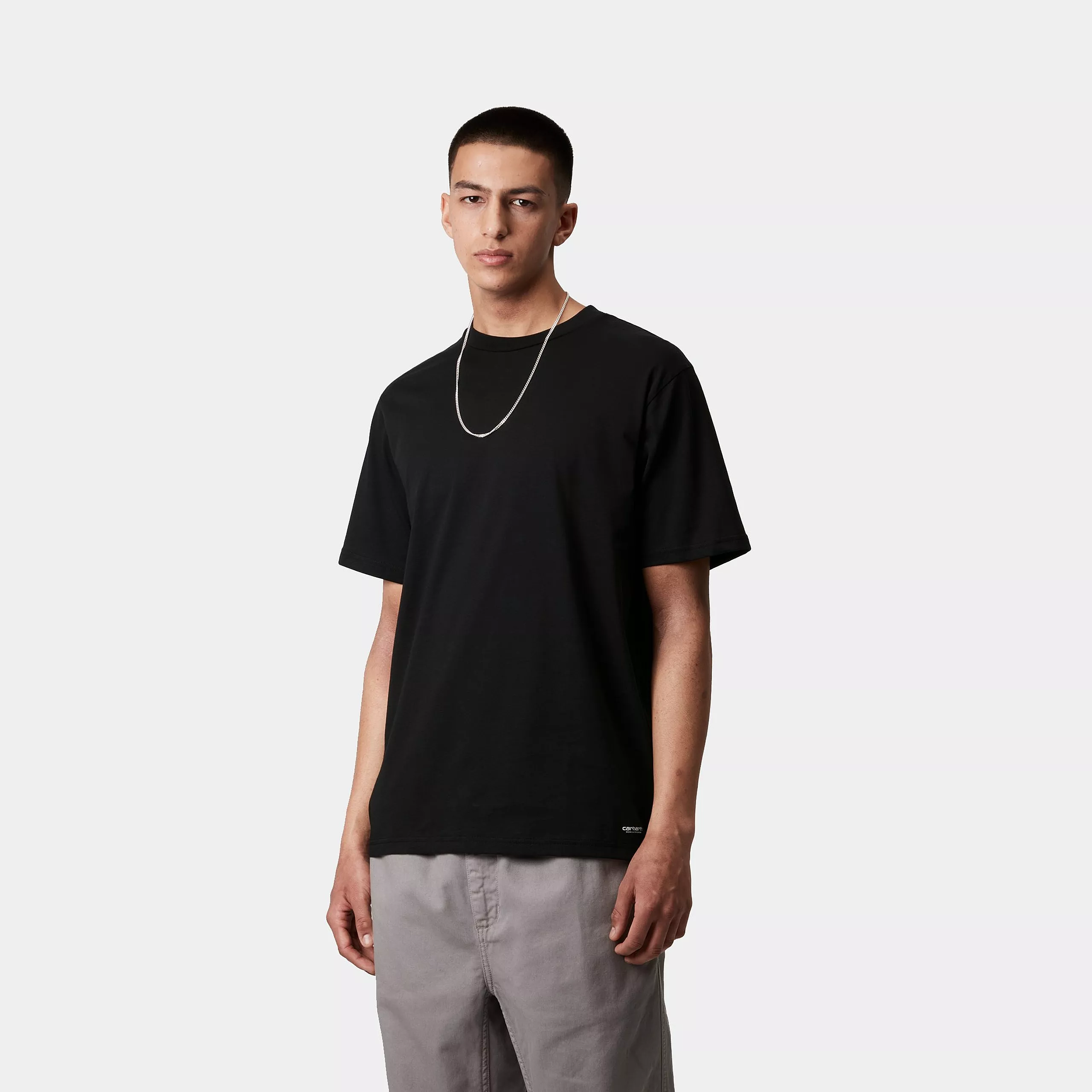 Carhartt Wip T-Shirt da uomo manica corta Standard Crew nera - Image 4